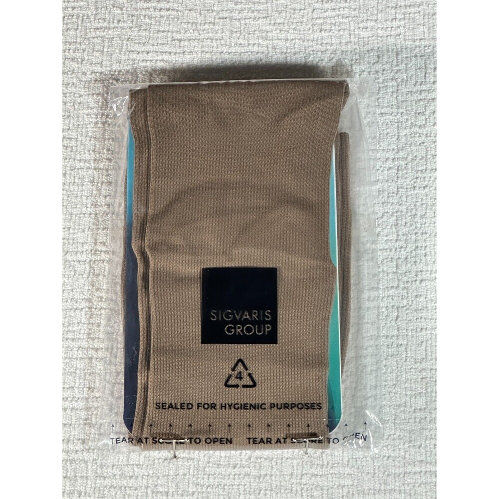 SIGVARIS Midtown Style Microfiber Knee Highs 15-20mmHg (Tan Khaki) SL Small Long